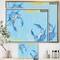 Designart - Blue Coastal crab Battle - Nautical & Coastal Canvas in Gold Frame